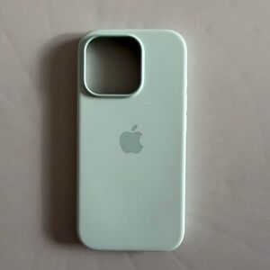 Apple Silicone iPhone Case in Mint Green